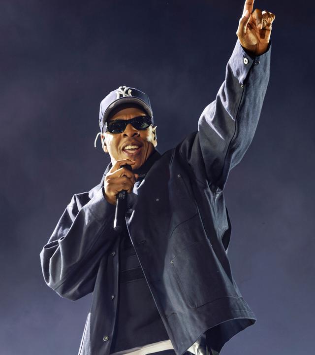Jay-Z bei einem Konzert im Stade de France in Saint-Denis