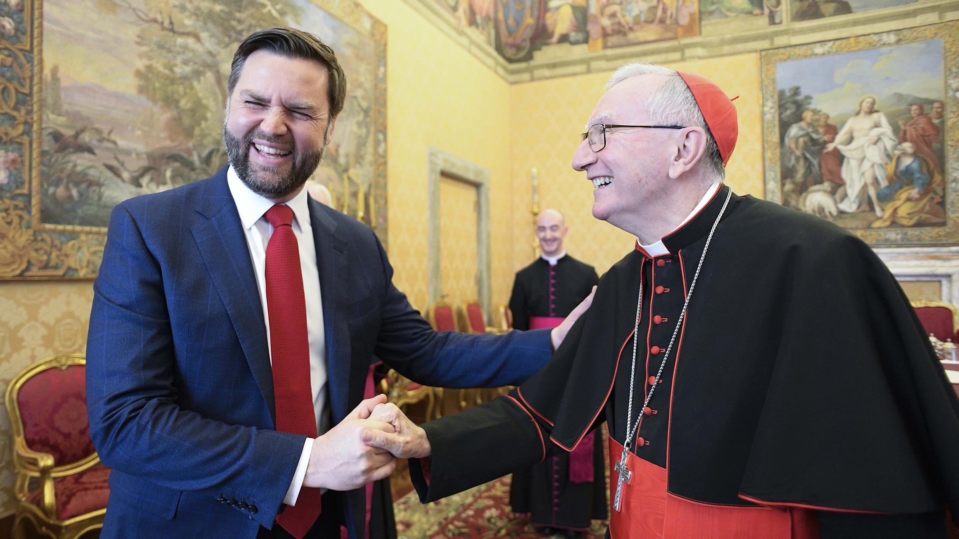 JD Vance trifft Kardinal Pietro Parolin im Vatikan
