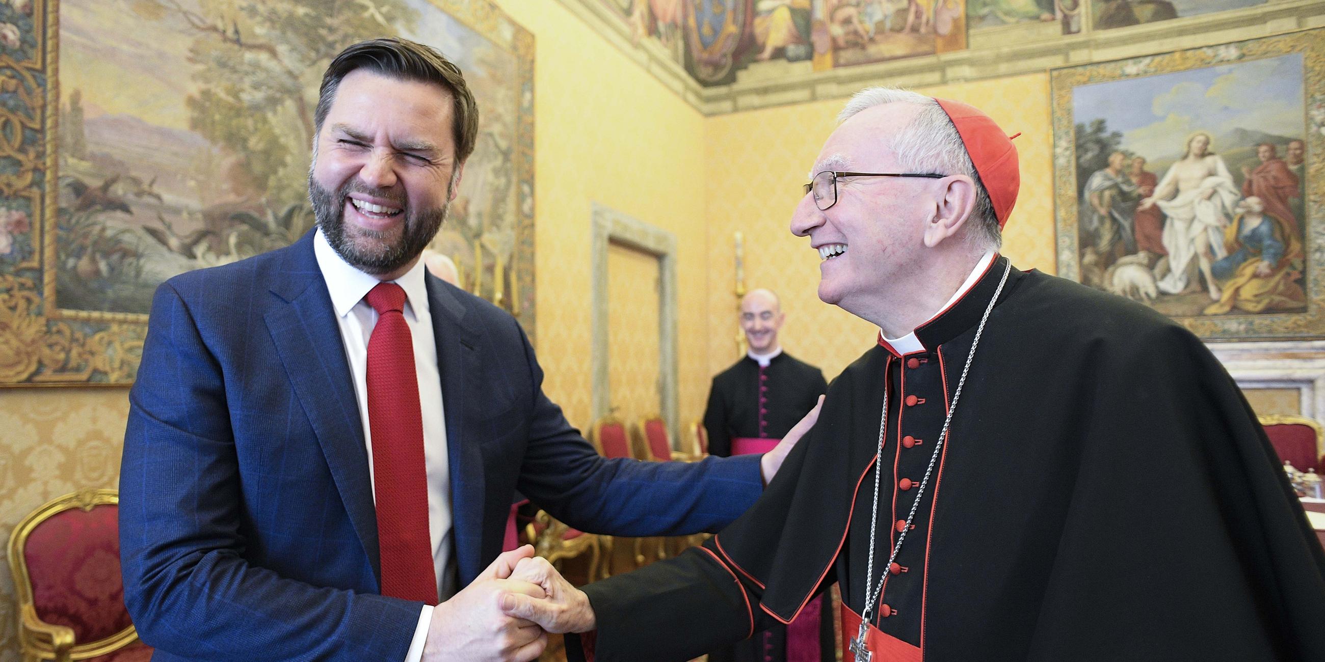 JD Vance trifft Kardinal Pietro Parolin im Vatikan