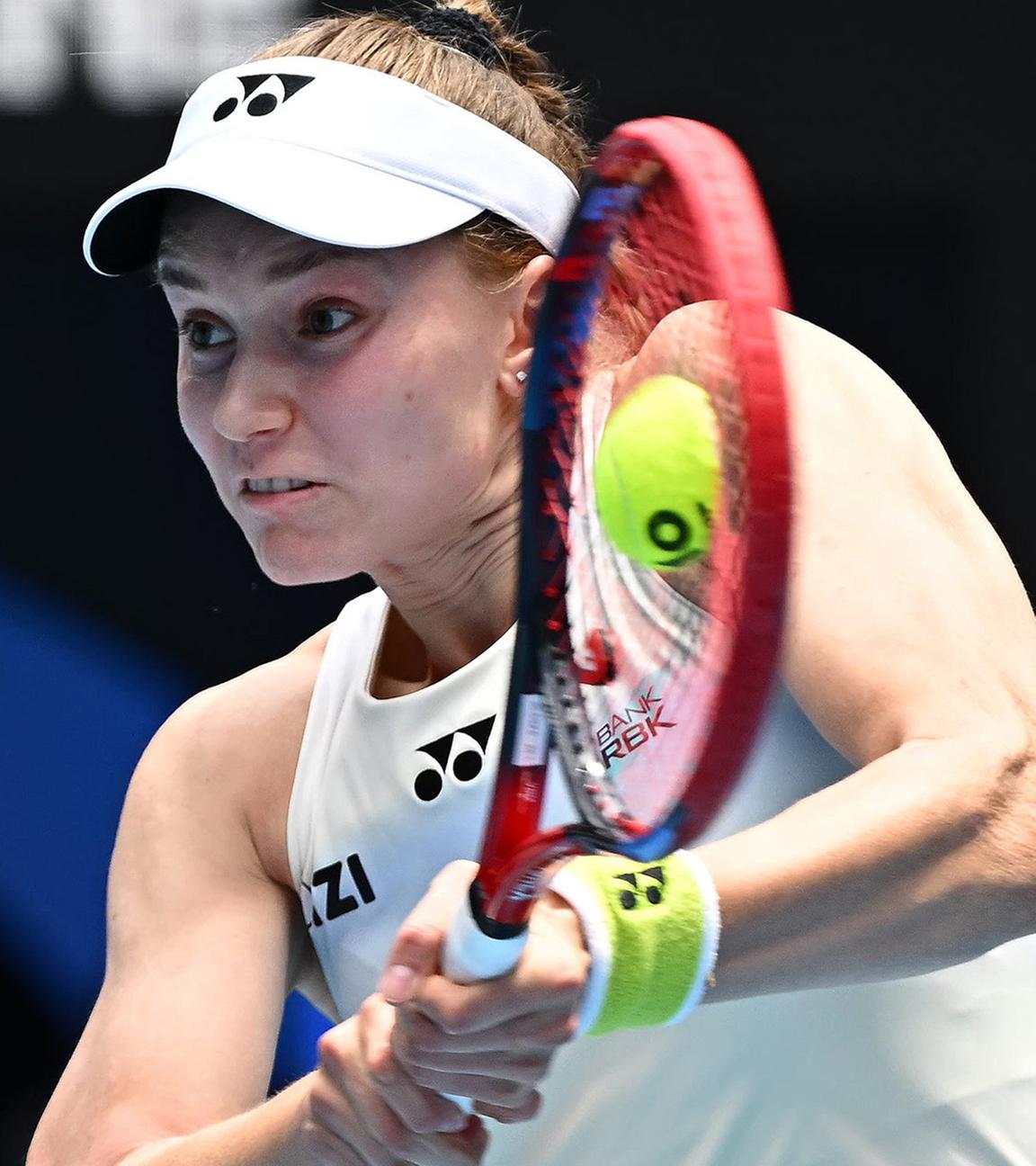 Die Kasachin Jelena Rybakina während des Viertelfinales der Australian Open 2026 in Melbourne, Australien.
