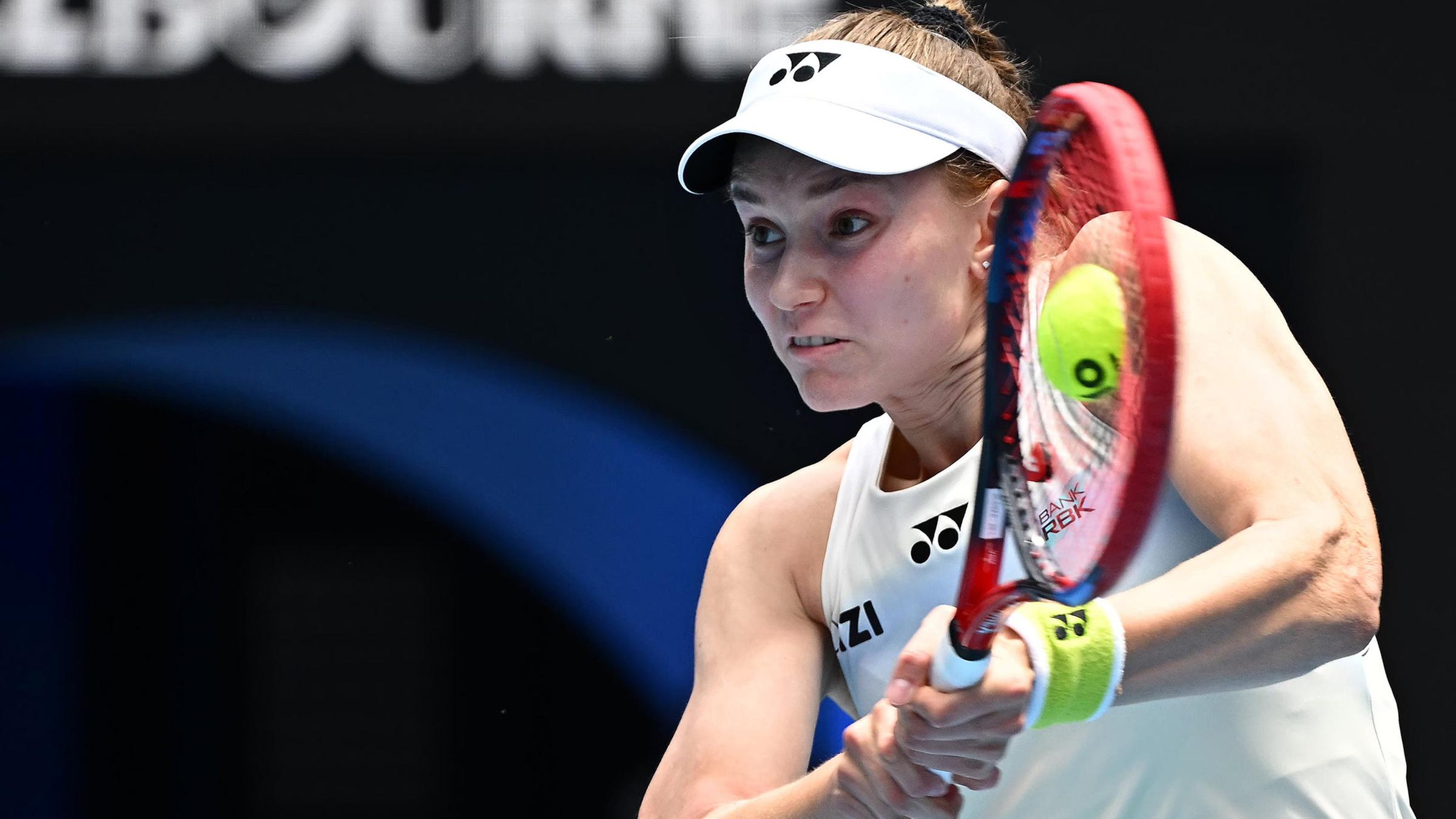 Die Kasachin Jelena Rybakina während des Viertelfinales der Australian Open 2026 in Melbourne, Australien.