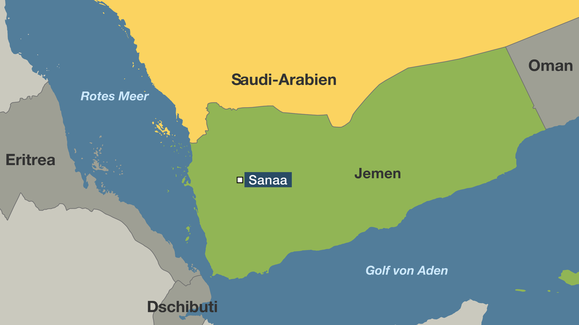Karte: Jemen - Saudi-Arabien