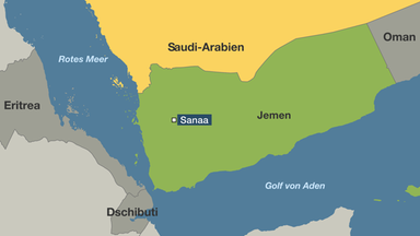 Karte: Jemen - Saudi-Arabien