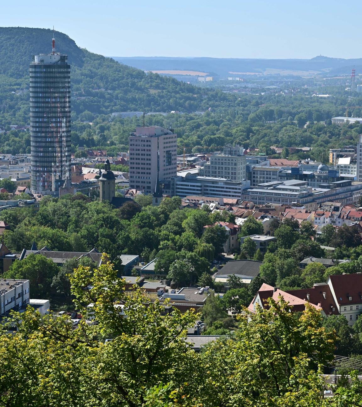 Blick über die Stadt Jena.