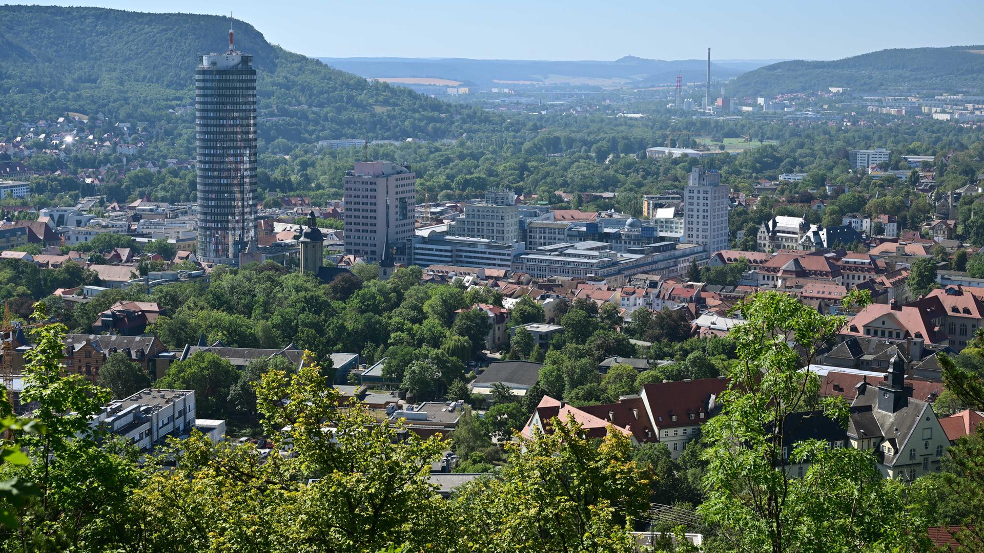 Blick über die Stadt Jena.