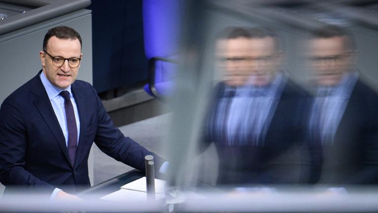 Jens Spahn während einer Rede im deutschen Bundestag in Berlin. (Archiv)