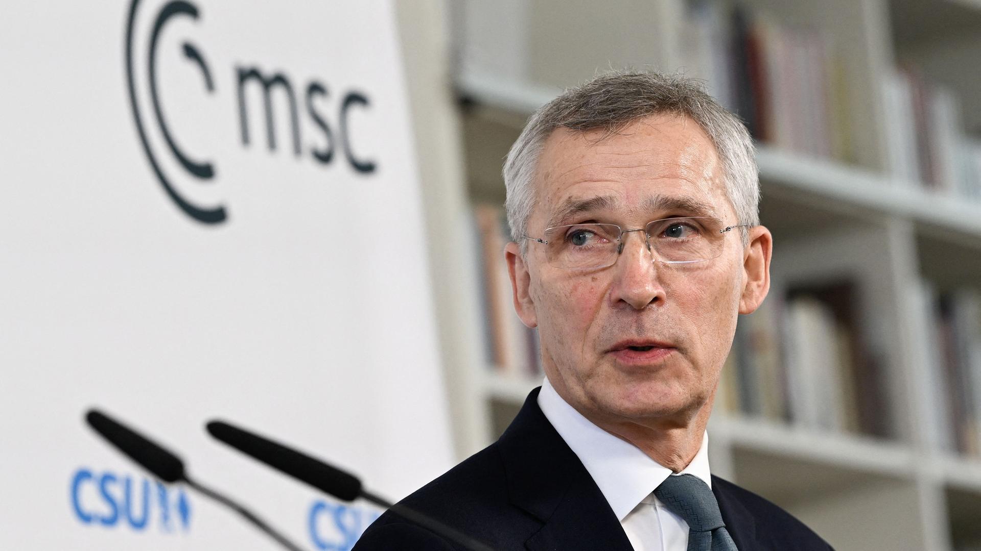 Jens Stoltenberg bei der Münchner Sicherheitskonferenz im Februar 2024