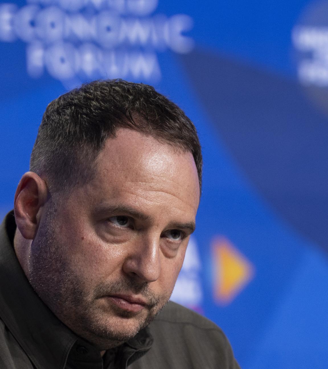 Andrij Jermak, Chef des ukrainischen Präsidialamtes, auf einer Pressekonferenz nach dem vierten Treffen der Nationalen Sicherheitsberater (NSA) zur Friedensformel für die Ukraine.