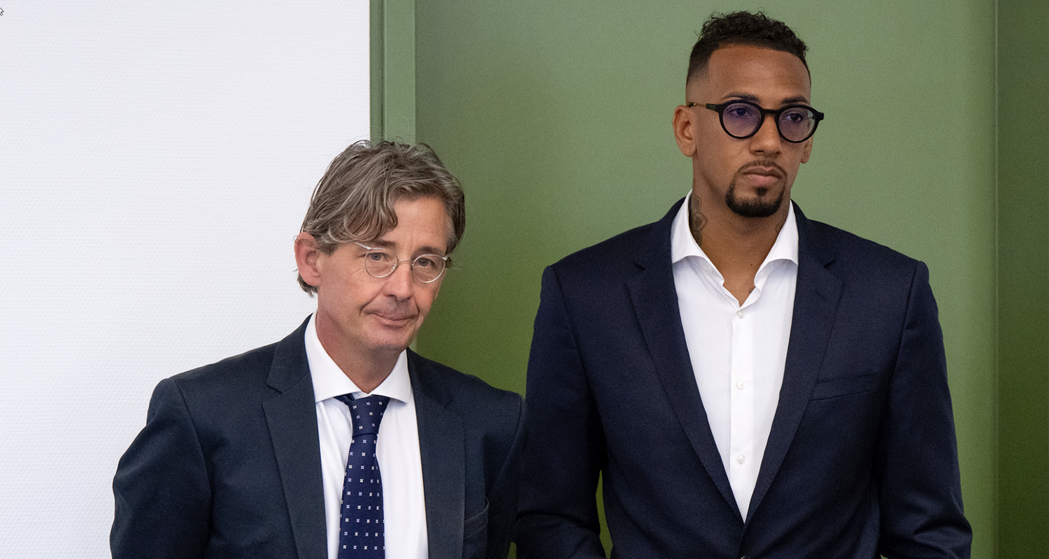 Jérôme Boateng mit seinem Anwalt