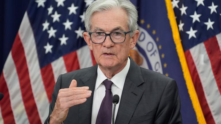 USA, Washington: Der Vorsitzende der Federal Reserve, Jerome Powell, spricht während einer Pressekonferenz