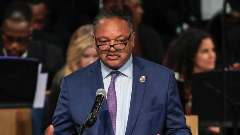 Jesse Jackson am Rednerpult