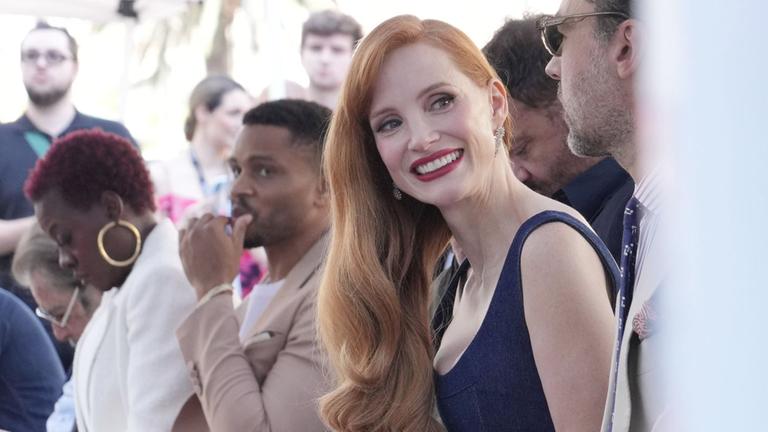 Die US-amerikanische Schauspielerin Jessica Chastain wird mit einem Stern auf Hollywoods Walk of Fame in Los Angeles geehrt.