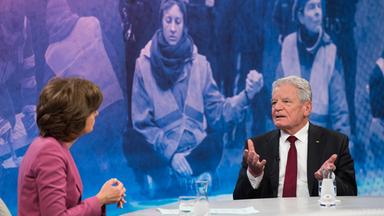 von links nach rechts: Maybrit Illner, Joachim Gauck