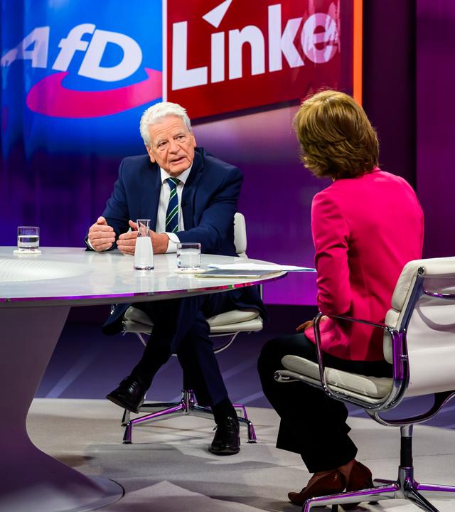 Von links: Joachim Gauck, Maybrit Illner