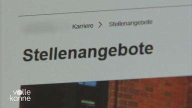 Computerbildschirm, auf welchem zu lesen ist: Stellenangebote