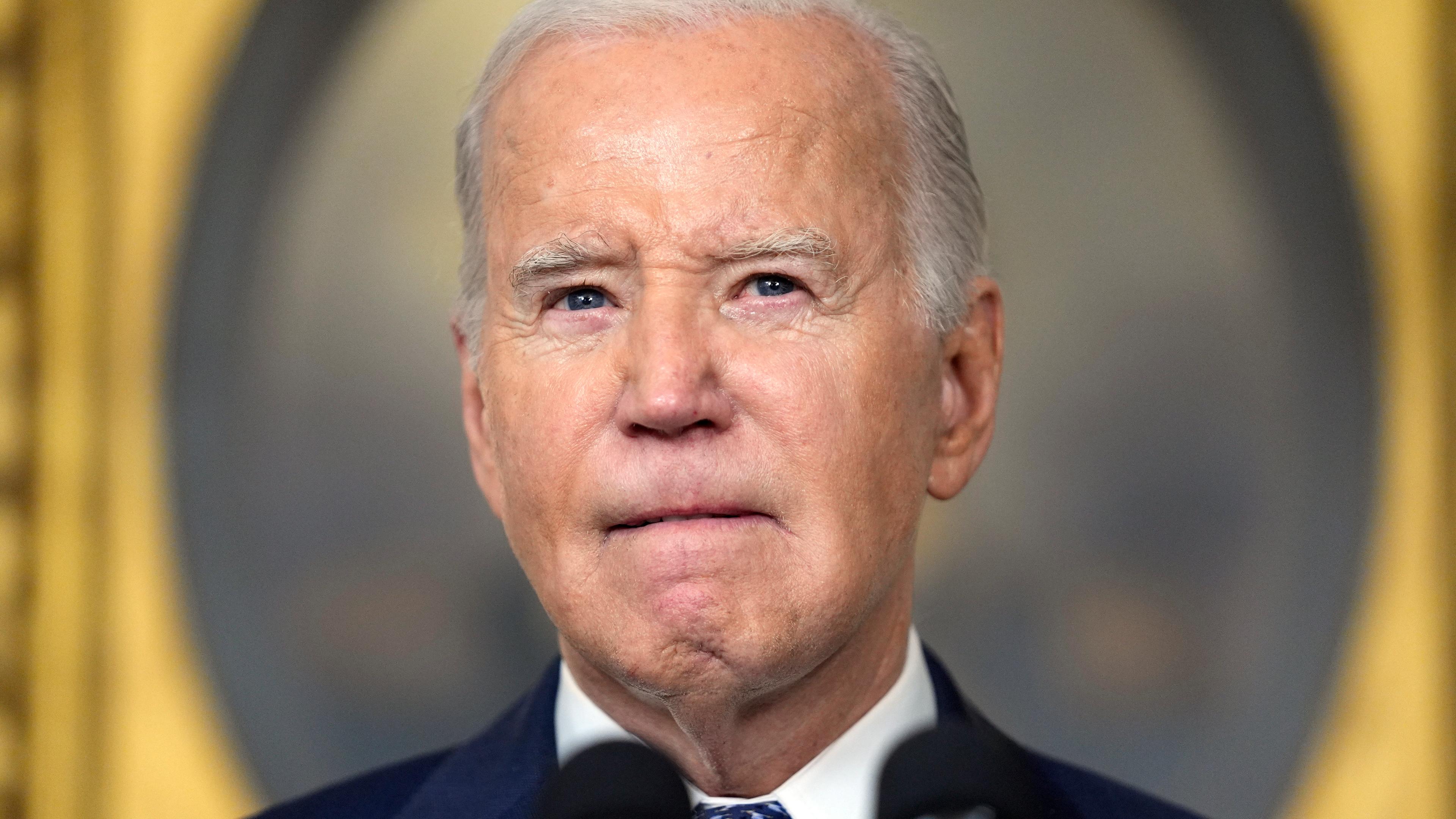 US-Präsident Joe Biden spricht bei einer Pressekonferenz im Weißen Haus