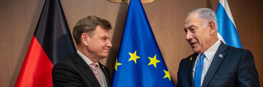 Johann Wadephul und Benjamin Netanjahu, aufgeommen am 11.05.2025