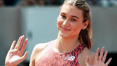Leichtathletin Johanna Martin am 01.06.2025 in Dresden.