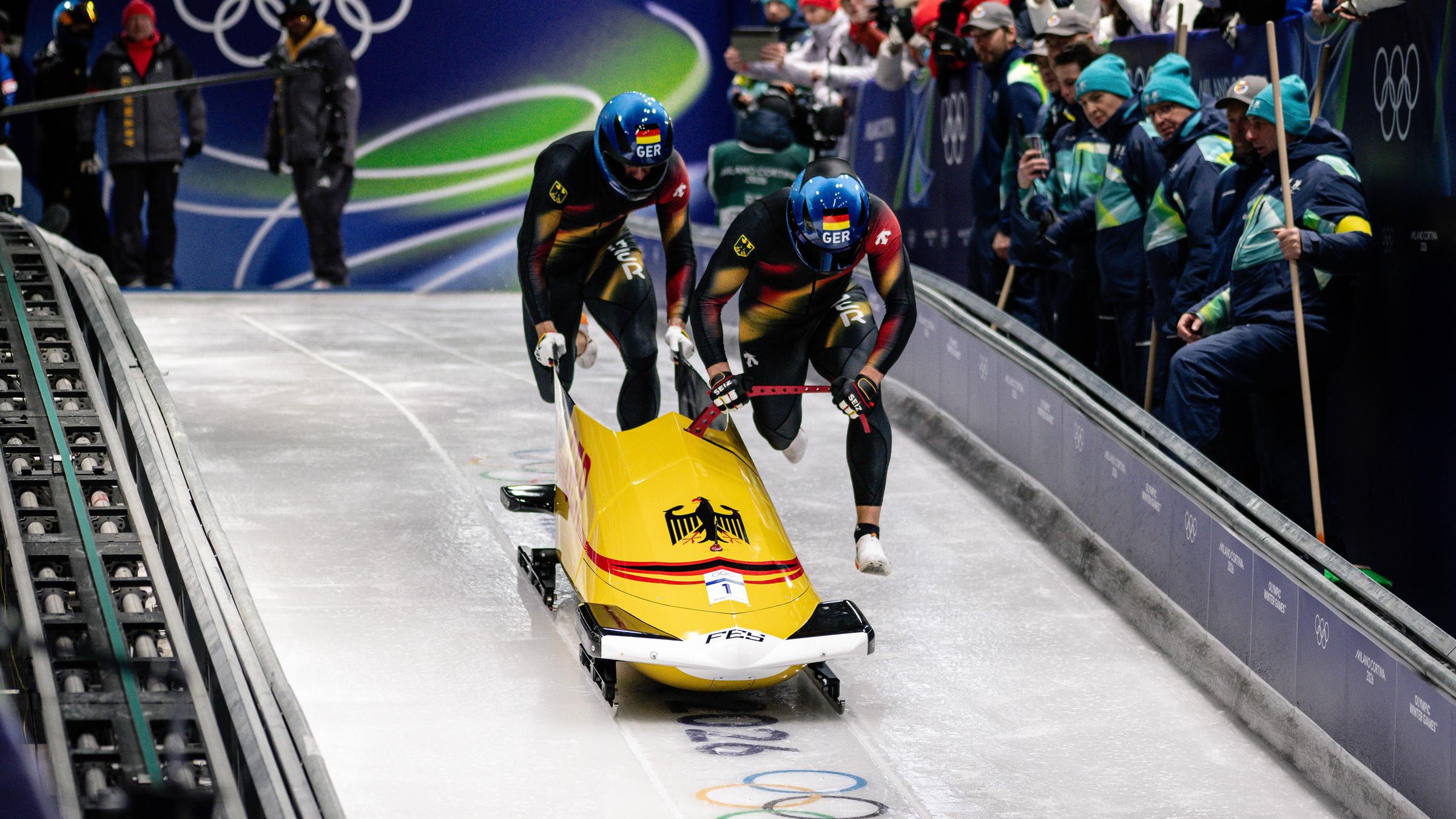 Johannes Lochner und Georg Fleischhauer (Deutschland) in Aktion. 
