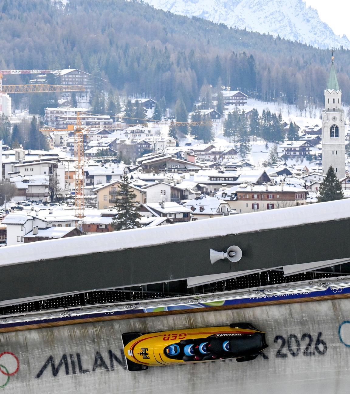 Johannes Lochner, Thorsten Margis, Jorn Wenzel und Georg Fleischhauer (Deutschland) sind in Aktion. 