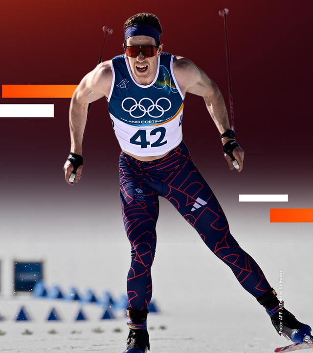 Der US-amerikanische Skilangläufer John Steel Hagenbuch in Aktion