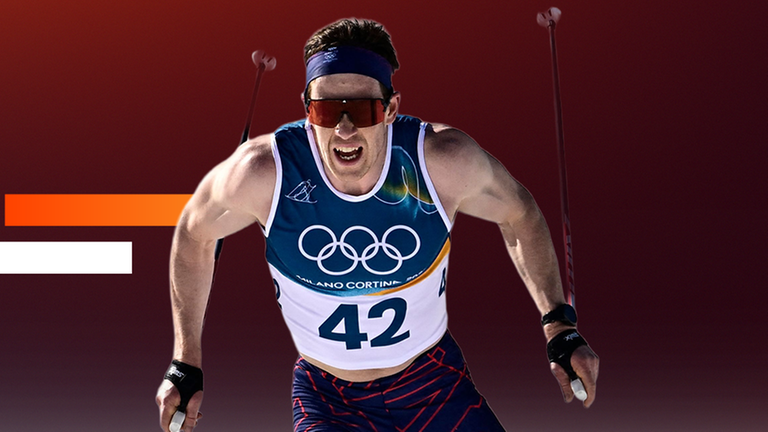 Der US-amerikanische Skilangläufer John Steel Hagenbuch in Aktion