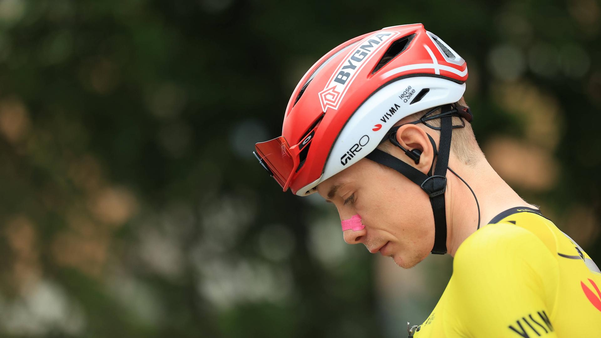 Radsportler Jonas Vingegaard beim La Vuelta Radrennen 2025 am 24.08.2025 in Turin, Italien.