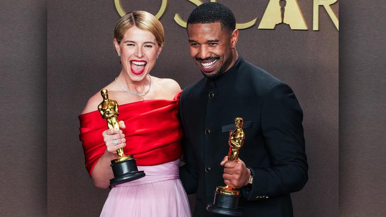 Freude bei Michael B. Joradn und Jessie Buckley - beide gewannen in der Kategorie "beste Hauptdarsteller". 