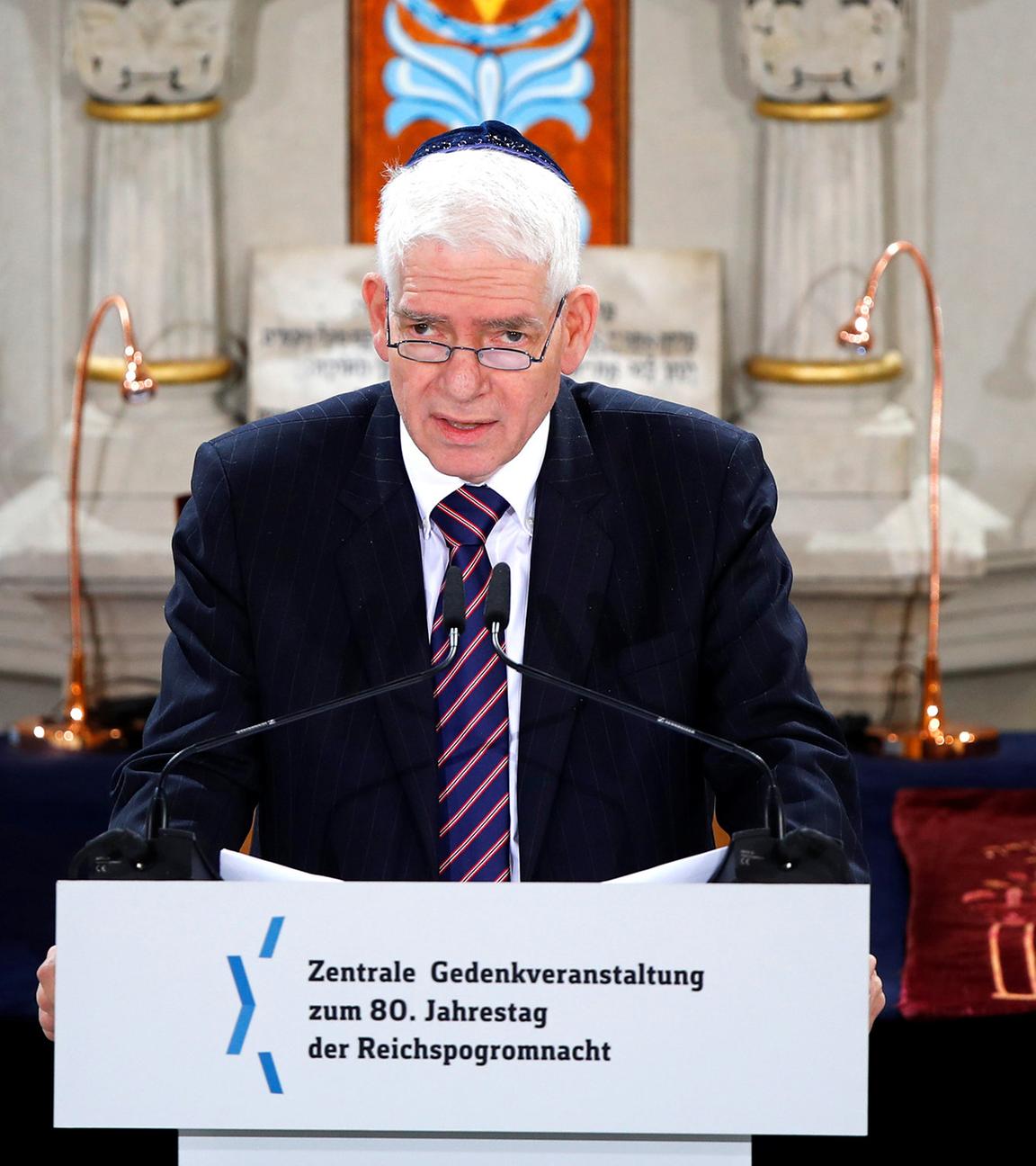 Josef Schuster am 09.11.2018 in der Rykestrasse Synagogue in Berlin