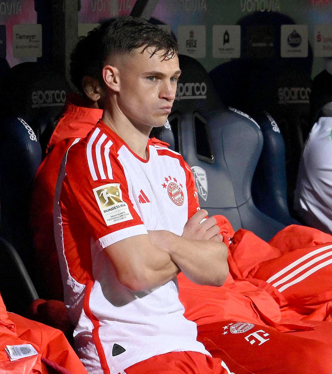 Joshua Kimmich enttäuscht nach Auswechslung.