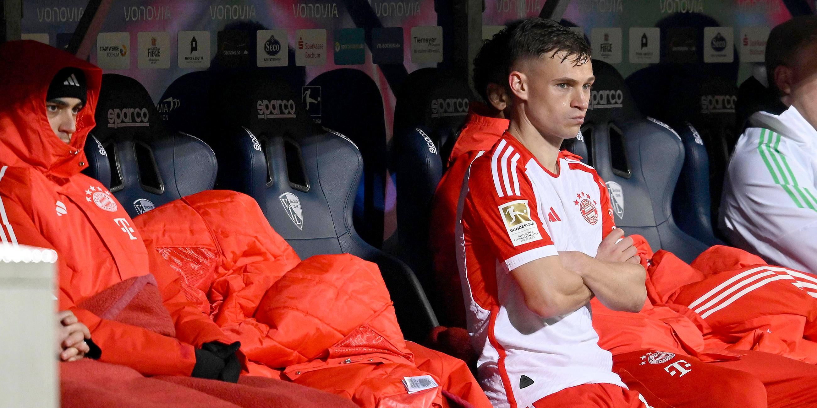 Joshua Kimmich enttäuscht nach Auswechslung.
