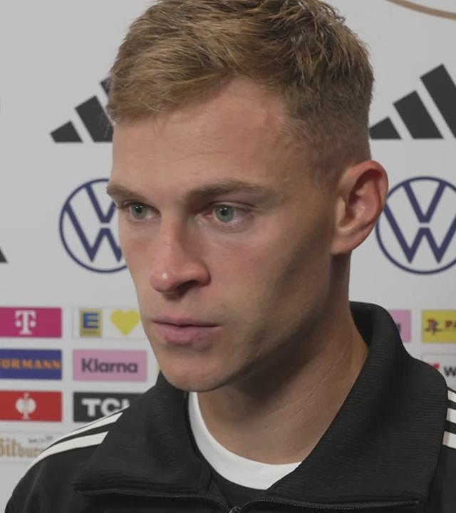 DFB-Kapitän Joshua Kimmich Nagelsmann im Interview nach dem Spiel der Nationalmannschaft gegen die Slowakei.
