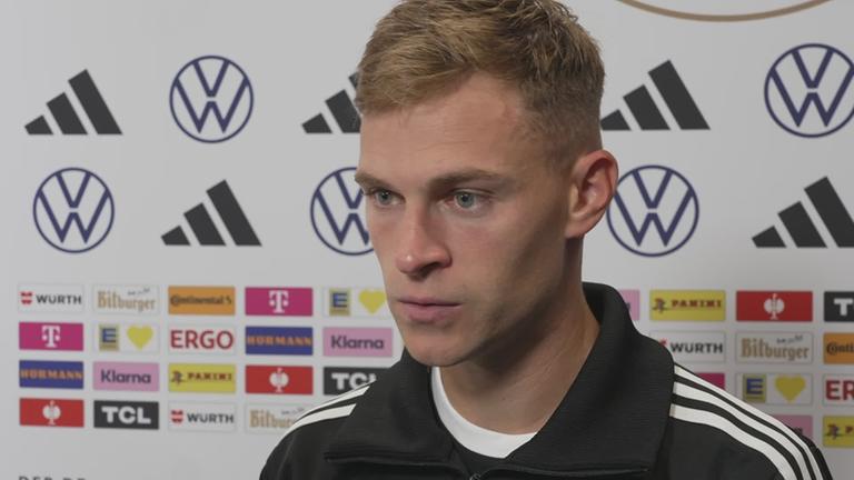 DFB-Kapitän Joshua Kimmich Nagelsmann im Interview nach dem Spiel der Nationalmannschaft gegen die Slowakei.