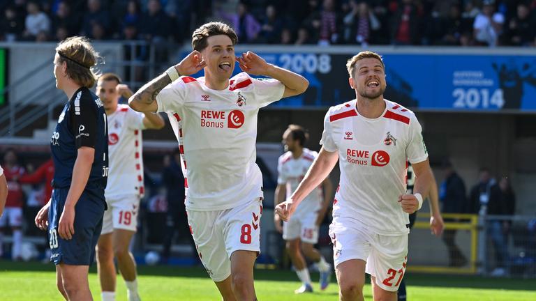 Denis Huseinbasic jubelt nach seinem Tor zum 1:2.