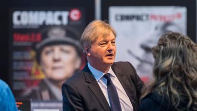 Archiv:Jürgen Elsässer, Gründer und Chefredakteur des Magazins Compact, aufgenommen am 17.03.2018