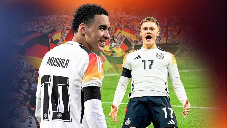 Wird die EM 2024 zum neuen Sommermärchen? Jamal Musiala und Florian Wirtz, im Hintergrund Deutsche Fans