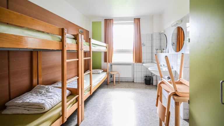 Etagenbetten in Jugendherberge