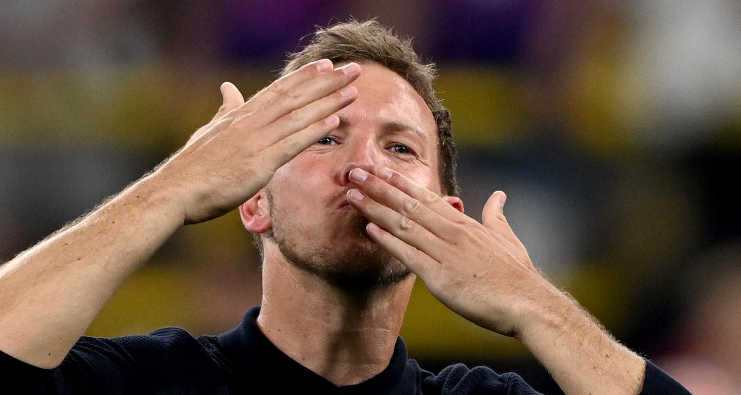 Julian Nagelsmann jubelt nach dem Sieg über Dänemark im EM-Achtelfinale