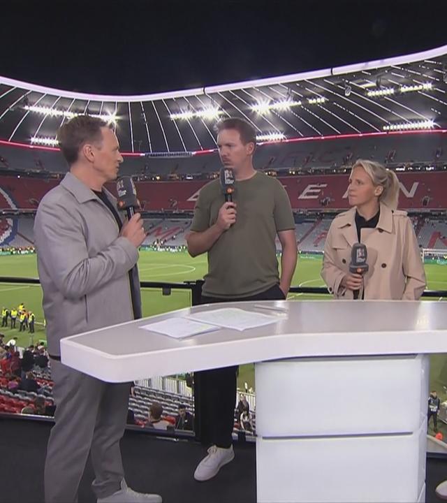 Julian Nagelsmann bei der Analyse mit den ZDF-Experten