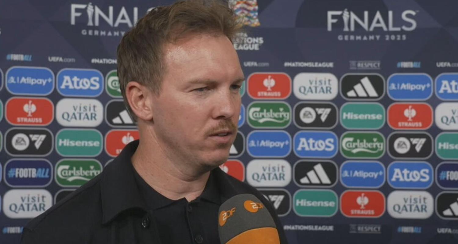 Bundestrainer Julian Nagelsmann im ZDF-Interview nach dem Nations-League-Spiel gegen Frankreich am 08.06.2025.