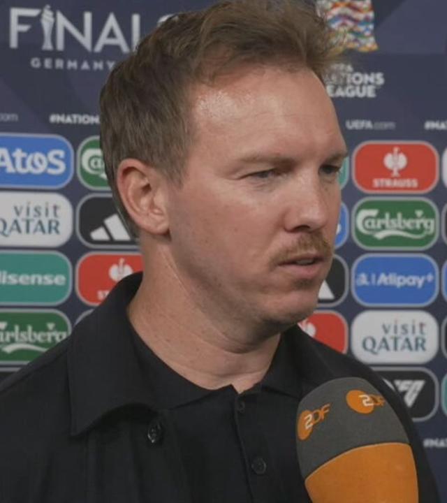 Bundestrainer Julian Nagelsmann im ZDF-Interview nach dem Nations-League-Spiel gegen Frankreich am 08.06.2025.