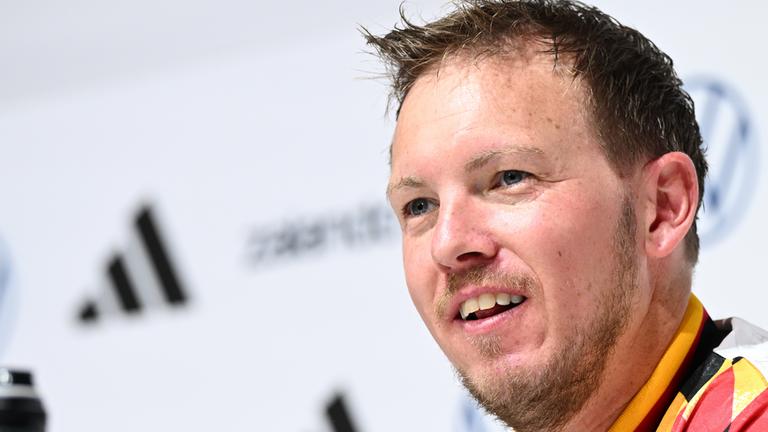 Julian Nagelsmann während der Pressekonferenz vor dem Länderspiel gegen Finnland.