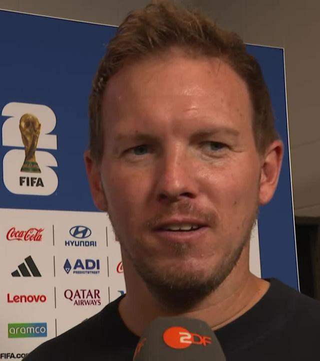 Julian Nagelsmann im Interview mit dem ZDF nach dem Spiel gegen Ecuador.