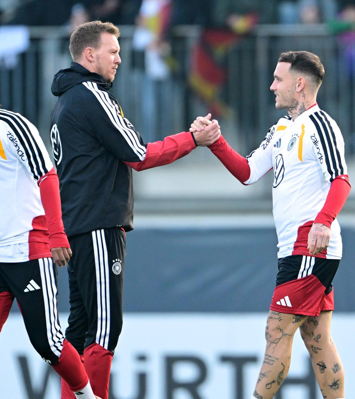 Bundestrainer Julian Nagelsmann und David Raum