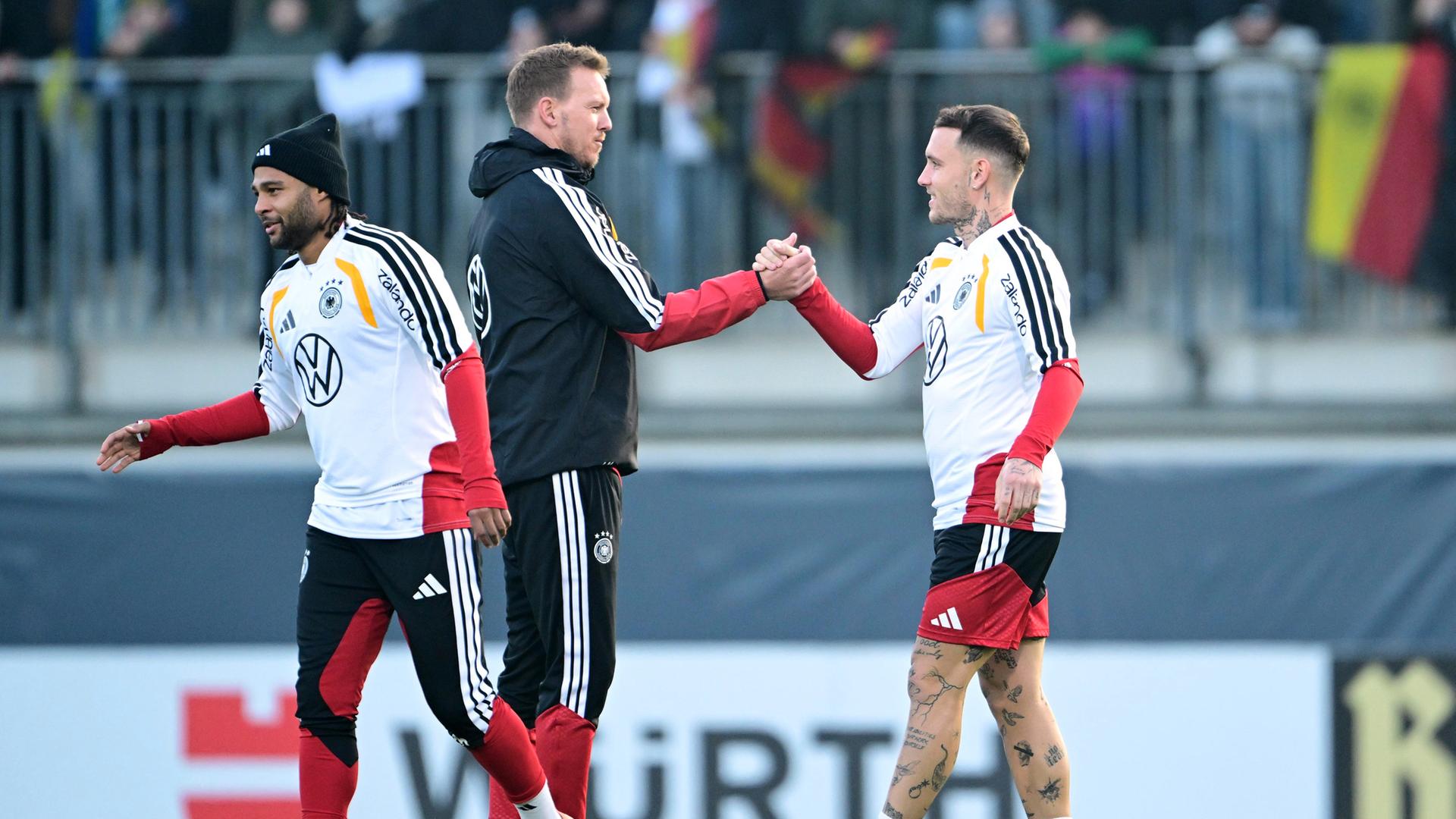 Bundestrainer Julian Nagelsmann und David Raum