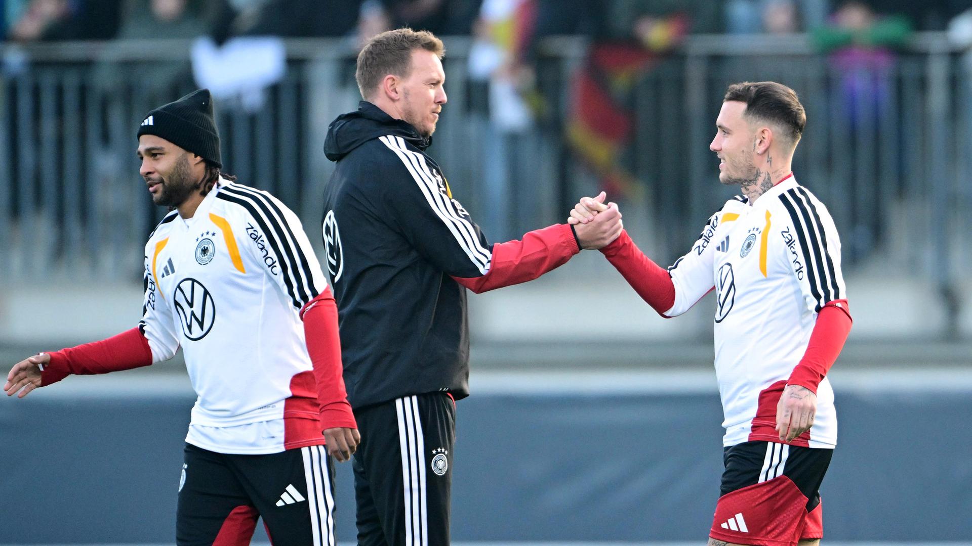 Bundestrainer Julian Nagelsmann und David Raum