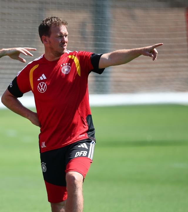 Bundestrainer Julian Nagelsmann im Training in Winston-Salem