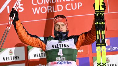 Julian Schmid (Deutschland) jubelt. 