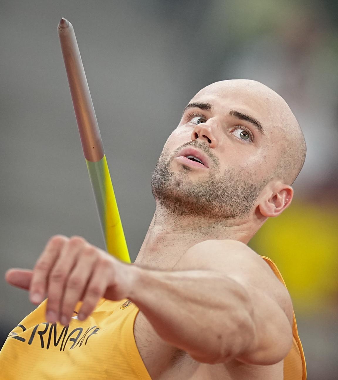Julian Weber bei der Speerwurf-Qualifikation der Leichtsathletik-WM in Tokio.