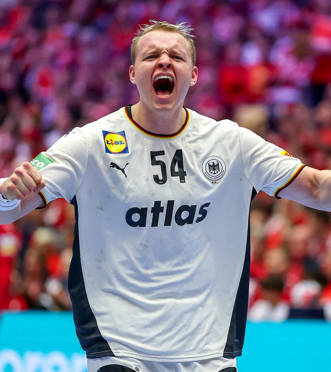 Justus Fischer (Deutschland) jubelt. 